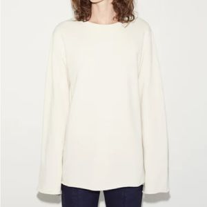 New Banana Republic Factory White Wide Long Sleeve Tunic Blouse Minimal Capsule